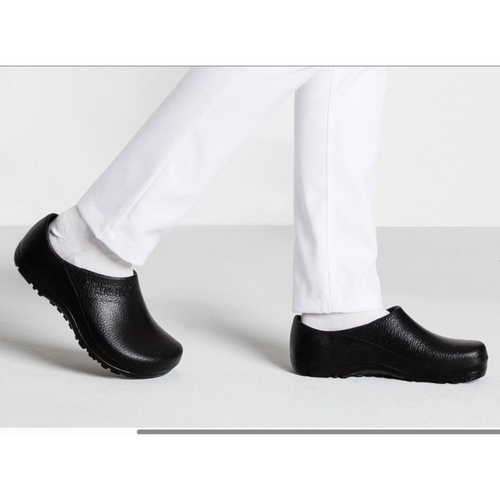 Birkenstock  Profi-Birki Polyurethane Black Clogs Size 38